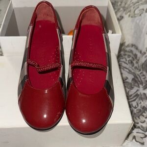 Burberry toddler girl red shoes
